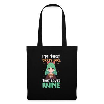 Anime Manga Anime Fille - Sac en tissu - noir - Devant