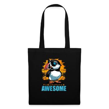 Puffin Bird Gift - Tote Bag - black - Front