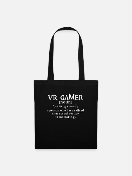 Virtual Reality VR Gamer Funnz - Stoffbeutel - Schwarz