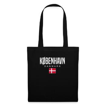 Kopenhagen Dänemark - Stoffbeutel - Schwarz - Vorne