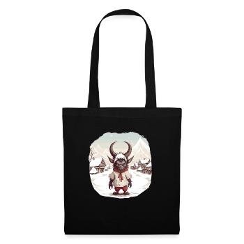 Krampus Maske | Krampus Kostüm Kramperl - Stoffbeutel - Schwarz - Vorne