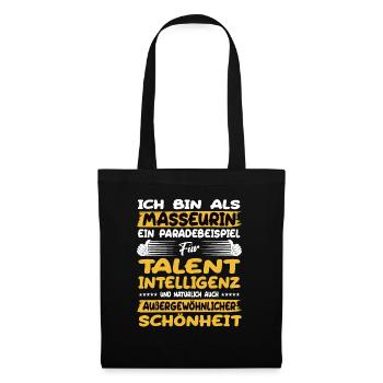 masseuse a prime example of talent - Tote Bag - black - Front