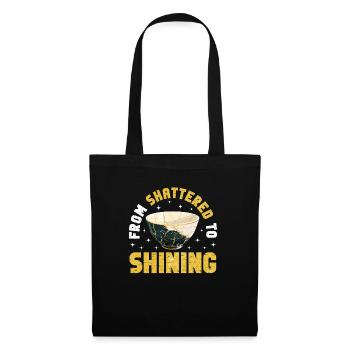 Kintsugi Kintsukuroi Japon imparfait - Sac en tissu - noir - Devant