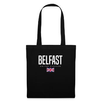 Belfast Vereinigtes Königreich - Stoffbeutel - Schwarz - Vorne