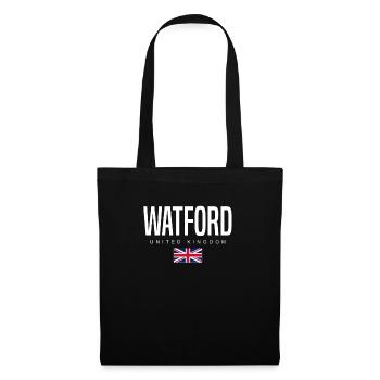 Watford England Großbritannien - Stoffbeutel - Schwarz - Vorne