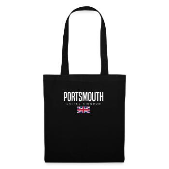 Portsmouth England Großbritannien - Stoffbeutel - Schwarz - Vorne