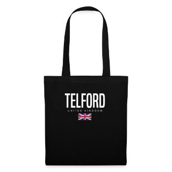 Telford England Großbritannien - Stoffbeutel - Schwarz - Vorne