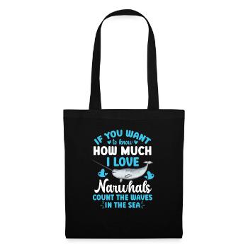 Narwhal Unicorn Whale - Tote Bag - black - Front