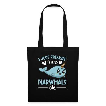 Narwhal Unicorn Whale - Tote Bag - black - Front