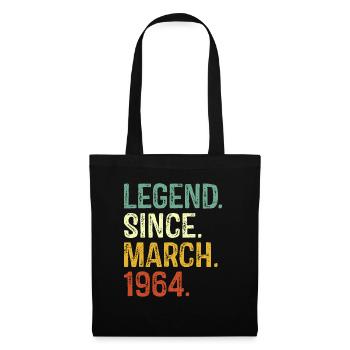Legend since March 1964 60th Birthday Gifts - Tote Bag - black - Front
