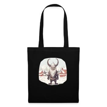 Krampus mask costume Kramperl evil Santa Claus - Tote Bag - black - Front