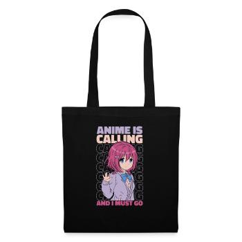 Anime Manga Anime Fille - Sac en tissu - noir - Devant