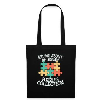 Ask Me About My Jigsaw Puzzles Collection Piece So - Tote Bag - black - Front
