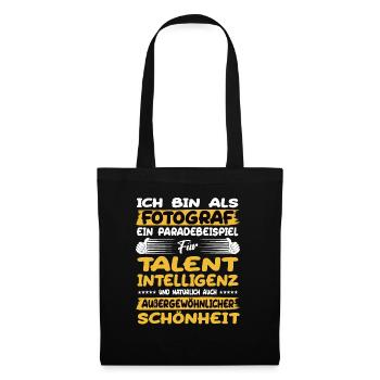 photographer is a prime example of talent - Tote Bag - black - Front