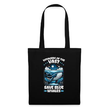 Espèces en voie de disparition Droits des animaux des rorquals bleus - Sac en tissu - noir - Devant