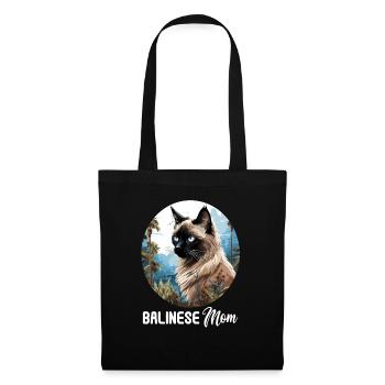 Chat balinais Balinesenkatze - Sac en tissu - noir - Devant