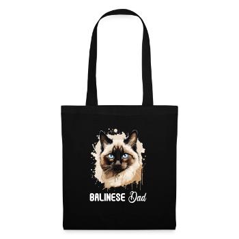 Chat balinais Balinesenkatze - Sac en tissu - noir - Devant