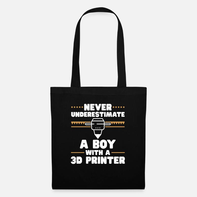 3D Drucker 3D Druck - Stoffbeutel - Schwarz