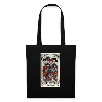 Tarotkarte Hexerei Okkult Anime Goth - Stoffbeutel - Schwarz - Vorne