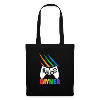 Gaymer LGBT Pride Rainbow Gamer Video Games - Stoffbeutel - Schwarz - Vorne