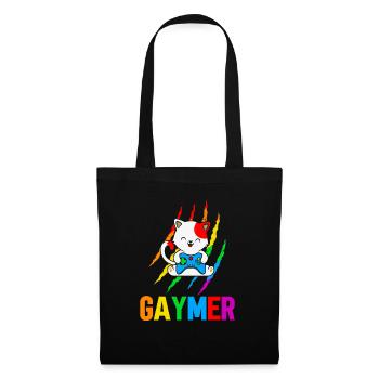 Gaymer LGBT Pride Rainbow Gamer Video Games - Stoffbeutel - Schwarz - Vorne