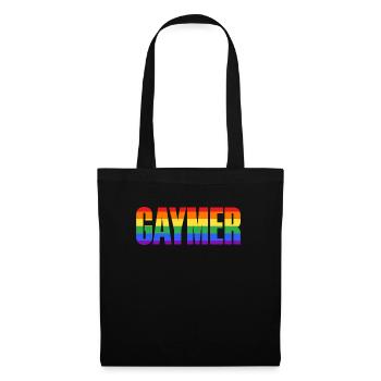 Gaymer LGBT Pride Rainbow Gamer Video Games - Stoffbeutel - Schwarz - Vorne