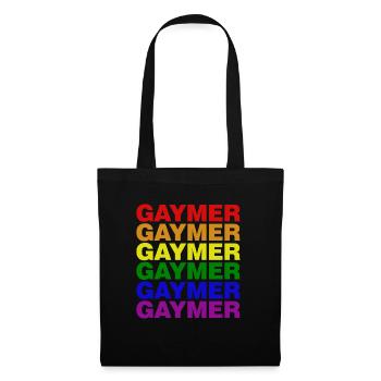 Gaymer LGBT Pride Rainbow Gamer Video Games - Stoffbeutel - Schwarz - Vorne