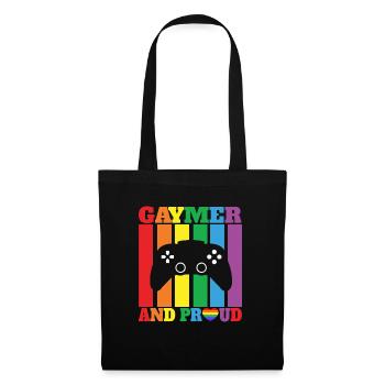 Gaymer LGBT Pride Rainbow Gamer Video Games - Stoffbeutel - Schwarz - Vorne