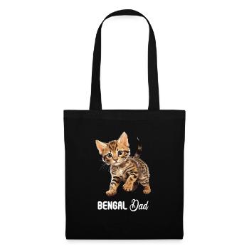 Bengal Cat Bengalkatze - Stoffbeutel - Schwarz - Vorne