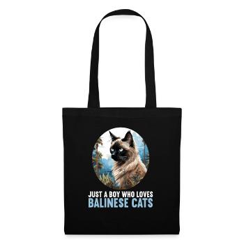 Chat balinais Balinesenkatze - Sac en tissu - noir - Devant