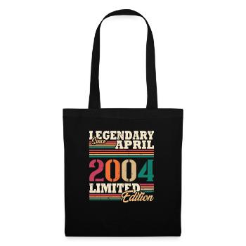 Vintage 2004 Avril Cadeau Anniversaire Rétro - Sac en tissu - noir - Devant