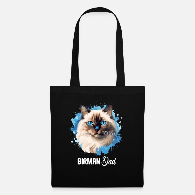 Birman Cat Birma Katze - Stoffbeutel - Schwarz