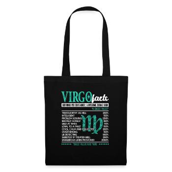 Virgo Facts I Awesome Zodiac Sign - Tote Bag - black - Front