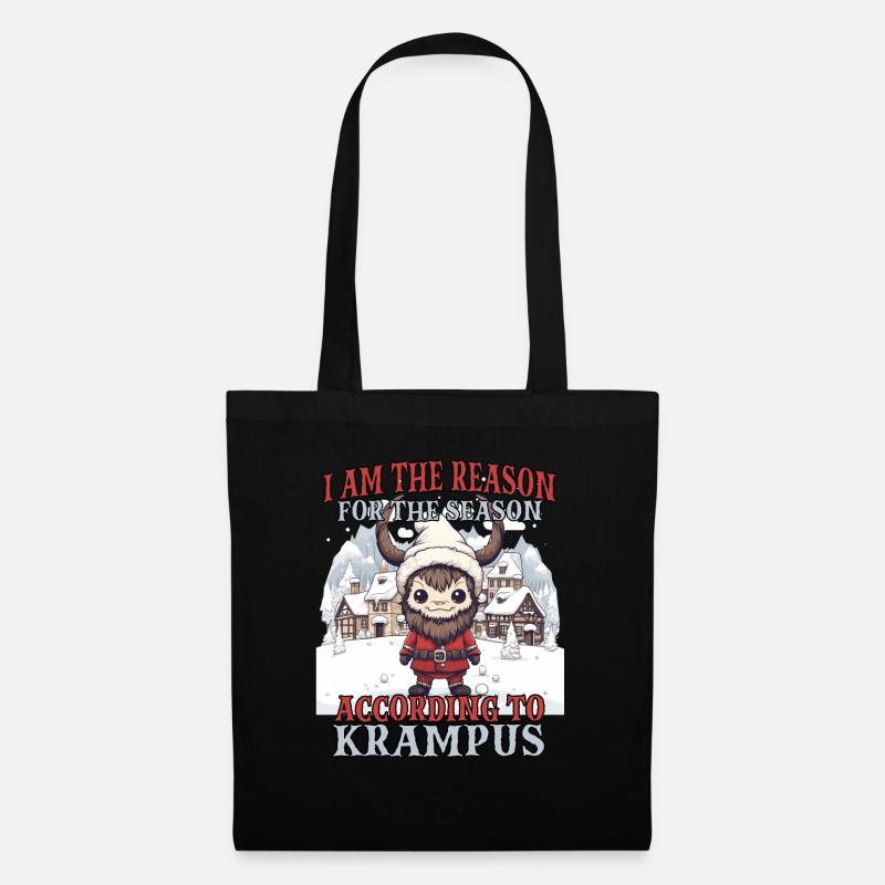 Krampus Kramperl | Krampus Kostüm Weihnachtsmann - Stoffbeutel - Schwarz