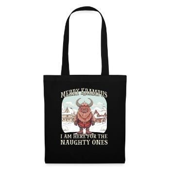 Krampus mask Krampus costume evil Santa Claus - Tote Bag - black - Front