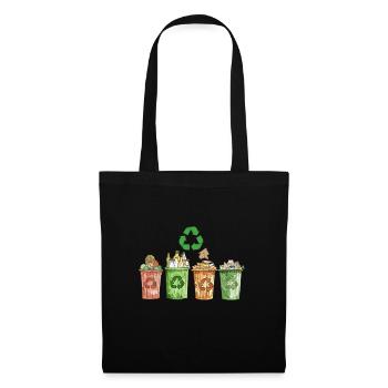 Anti Littering No Environment Recycle - Stoffbeutel - Schwarz - Vorne