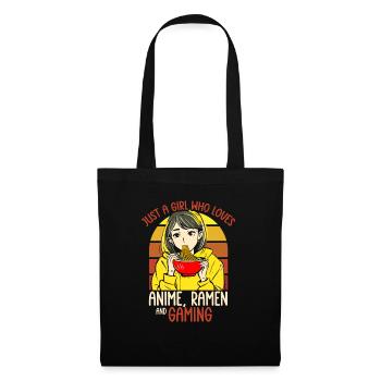 Anime Ramen and Gaming Gamer Anime - Tote Bag - black - Front
