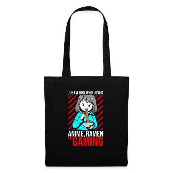 Anime Ramen and Gaming Gamer Anime - Tote Bag - black - Front