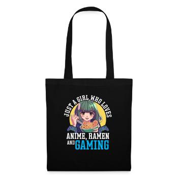 Anime Ramen and Gaming Gamer Anime - Tote Bag - black - Front