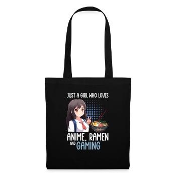 Anime Ramen and Gaming Gamer Anime - Tote Bag - black - Front