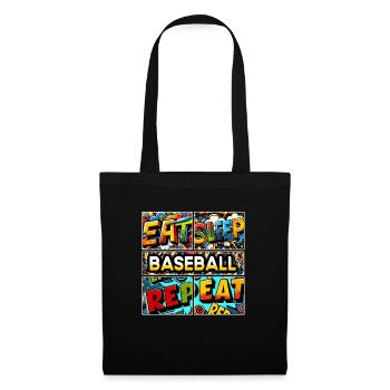 Eat sleep Baseball repeat - Tote Bag - black - Front
