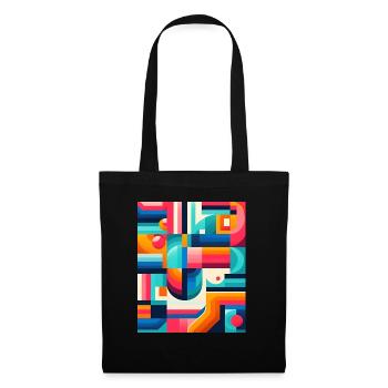 Fractal Symphony - Womens Boxy Tee Design.. Rêve - Sac en tissu - noir - Devant