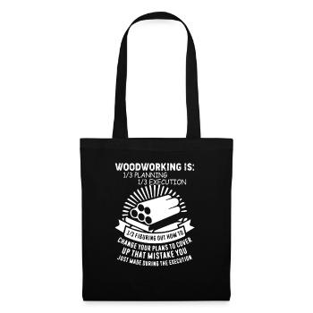 Woodworking Woodworking Definition - Tote Bag - black - Front