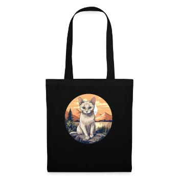 Burmilla Chaton Burmilla Chat - Sac en tissu - noir - Devant