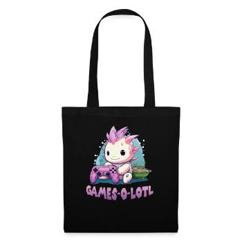 Axolotl T Kawaii Axolotl Gaming amphibians Axolotl - Tote Bag - black - Front