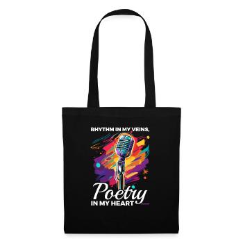 Poetry Slam Poet Romanautor Gedichtliteratur - Stoffbeutel - Schwarz - Vorne