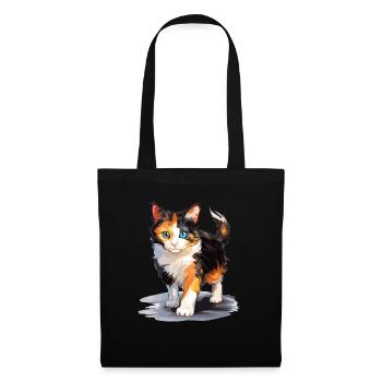 Calico Cat Lucky Cat - Tote Bag - black - Front