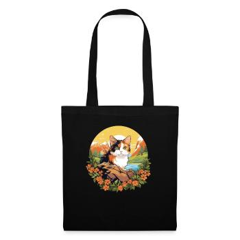 Calico Cat Lucky Cat - Tote Bag - black - Front