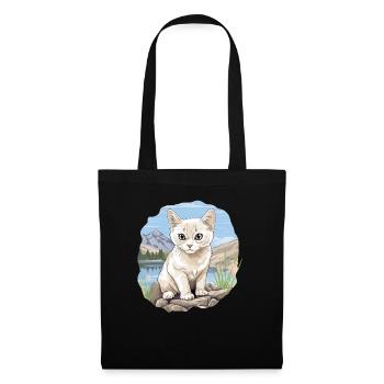Burmilla Chaton Burmilla Chat - Sac en tissu - noir - Devant