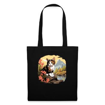 Calico Cat Lucky Cat - Tote Bag - black - Front